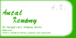 antal kempny business card